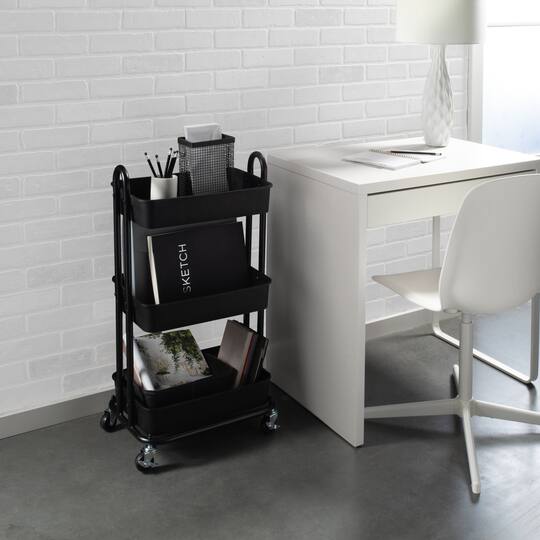 Organize It All 3-Tier Rolling Multifunctional Storage Cart